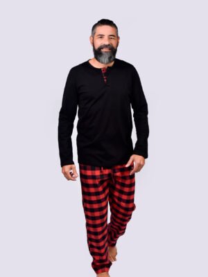Pijama Masculino Blusa Moletinho E Calça Soft Xadrez-2094