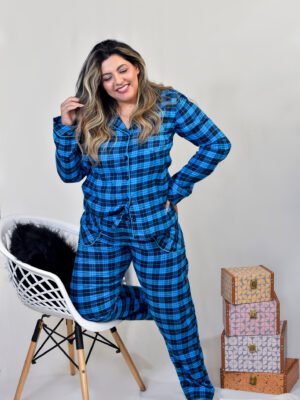 Pijama Feminino Bumabei  Americano Inverno Flanela – 2090