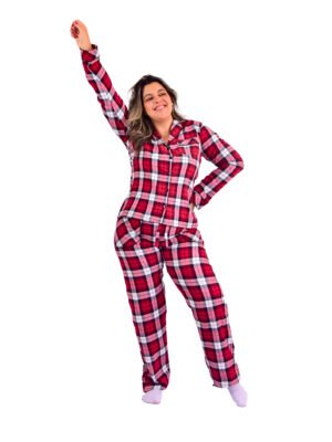 Pijama Feminino Bumabei  Americano Inverno Flanela – 2091